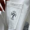 8010 CHROME HEARTS Лето 2026 Новая Высококачественная Хлопковая Круглый Вырез Свободная Большого Размера Мужская и Женская Футболка Футболка для Пары