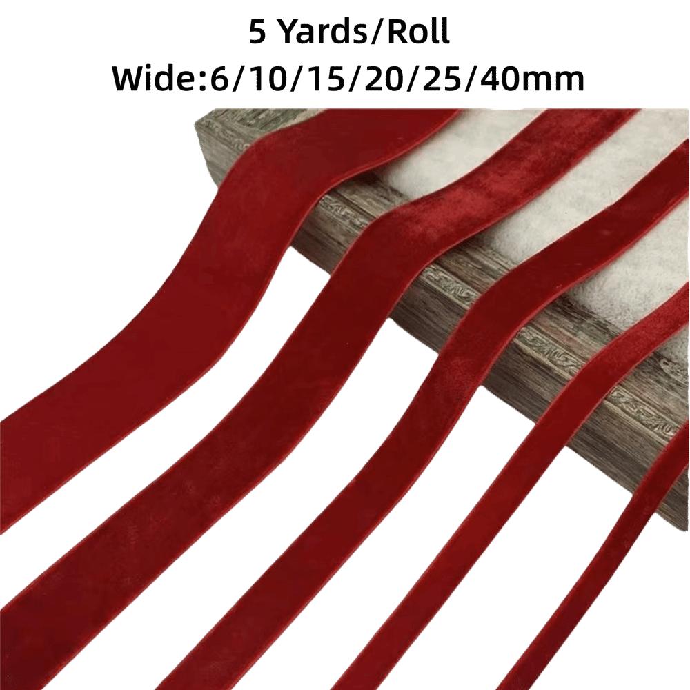 Новая 5-ярдовая бархатная лента 6/10/15/20/25/40 мм Лента для упаковки подарков своими руками Односторонняя Велюровая лента Цветок-бант Букет