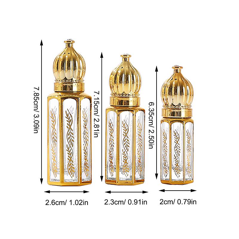 Luxury Essential Oil Roller Glass Bottle Refillable Perfume Bottle Glass Roll-On Essential Oil Bottle Cosmetics Container
