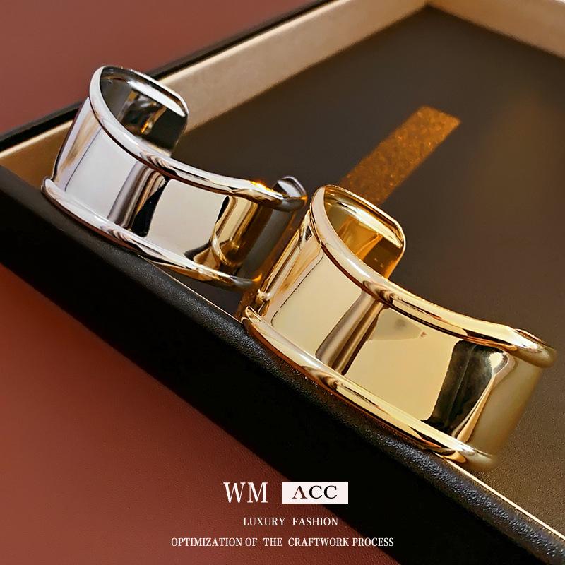 Браслет из металла в холодном стиле с нестандартным открытием, высококачественный браслет класса «ниша», преувеличенный европейский и американский браслет