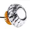 Motorcycle Headlight LED Projector Lens Single Halo Angel Devil Eye Spot Light White