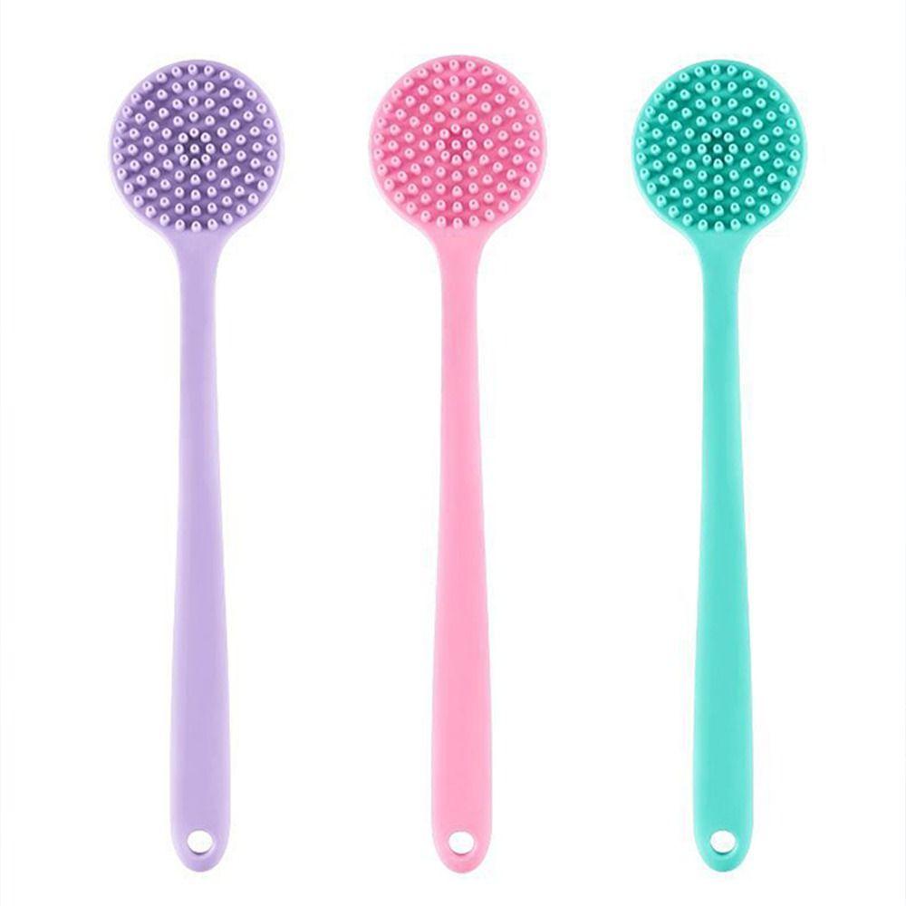 Long Handle Shower Brush Exfoliating Back Scrubber New Double-Sided Bath Brush Women