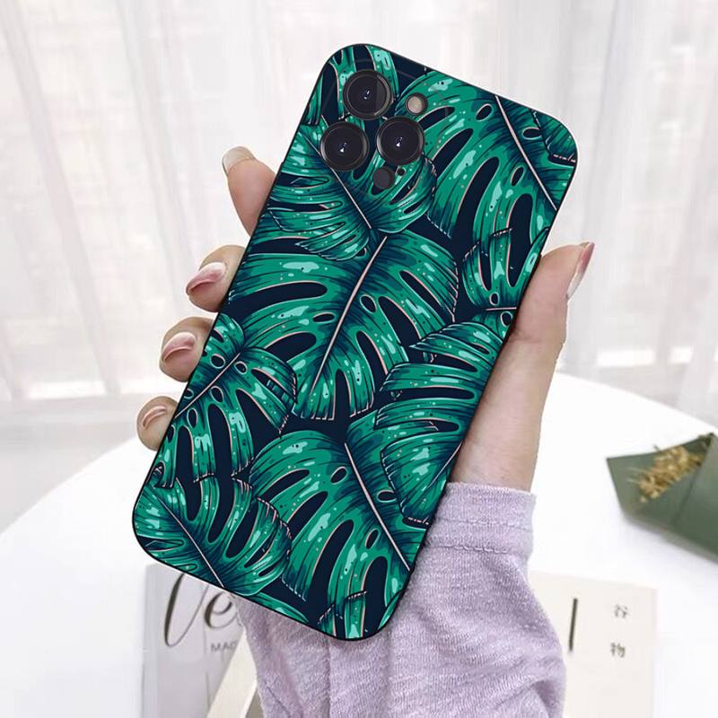 Чехол для телефона Leaves Monstera Green для iPhone 8 7 6 6S Plus X SE 2020 XR XS 14 11 12 13 Mini Pro Max