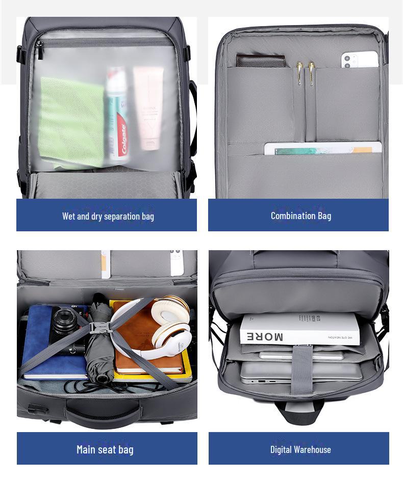 Набор дорожных рюкзаков большой вместимости с отделением для сухого/влажного - Идеально подходит для деловых поездок