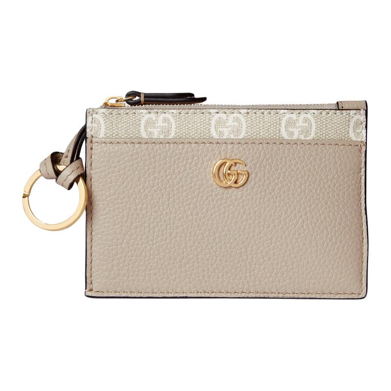 Gucci GG Supreme brand logo design Supreme canvas key bag women's beige