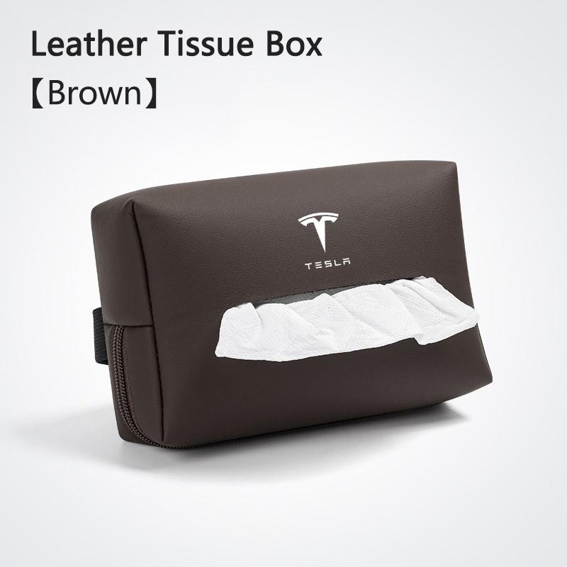 AMY1 Car Interior Tissue Bag Seat Back Tissue Storage Box Holder Accessories For Tesla Model 3 Model S X Model Y Roadster SpaceX