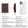 CONTACT'S Genuine Leather Card Holder for Men Aluminum Alloy Wallets with Airtag Slot RFID Blocking Anti-theft Card Wallet Magic Wallet