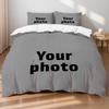 Custom Photo Bedding Set 3D Printed Duvet Cover Set Upload Your Photo Logo Soft Single Double Queen Size Bed Set For Home Decor