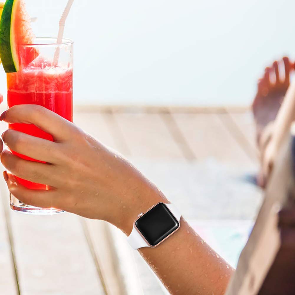 Ремешок для Apple Watch Band 40 мм, 44 мм, 45 мм, 41 мм, 38 мм, 42 мм, спортивный тонкий силиконовый браслет correa iWatch Series 8 Ultra 2 SE 7 6 3 9