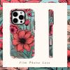 Красный Цветочный Эскиз Чехол для Телефона для IPhone 17AIR 16E 16 15 14 13 12 11 17 Pro Max Plus Двухслойная Задняя Крышка