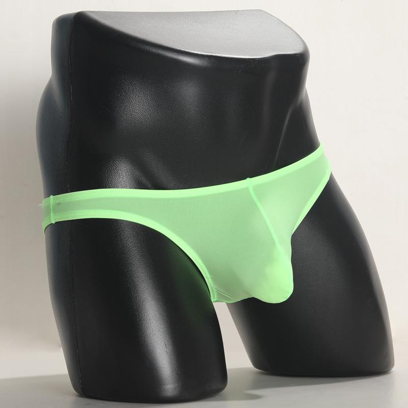 Мужское нижнее белье с треугольными чашечками Ice Silk, летнее сексуальное нижнее белье для взрослых с низкой талией