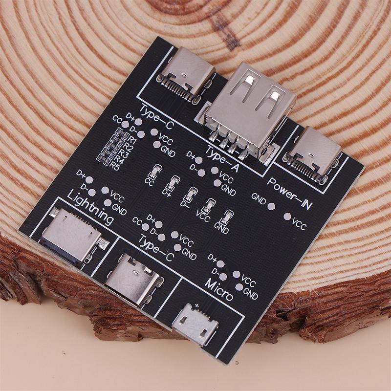 1 шт. USB-кабель, испытательная плата для линии передачи данных, кабельный тестер, USB-тестер, короткое замыкание, включение-выключение для инструмента для тестирования Type-C