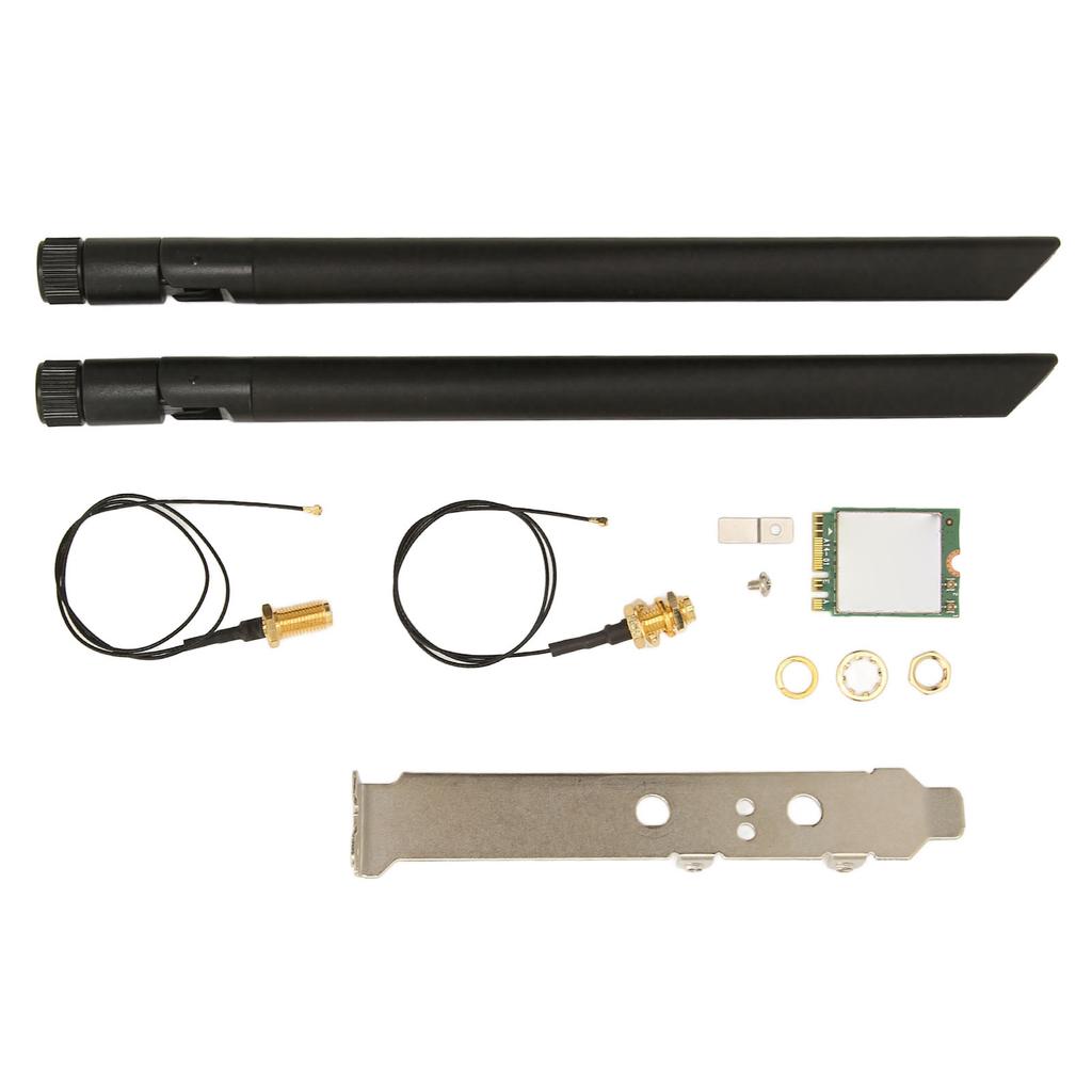 Беспроводная карта WIFI6E 5374M Гигабитная 5G Двухдиапазонная Интерфейс NGFF M2 Сетевая карта с кабелем для подключения антенны Одинарная