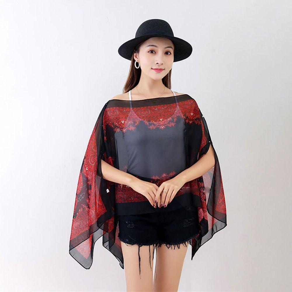 Sun Protection Shawl Chiffon Muffler Scarf Comfortable Sunscreen Shawl Wrap Spring Summer Autumn
