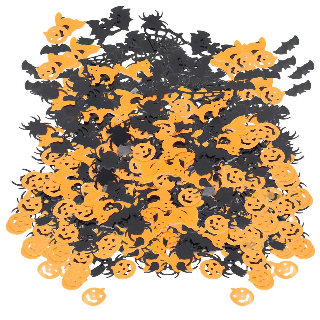 200g Halloween Confetti Halloween Party Table Scatter Confetti Pumpkin Spider Webs Foil Metallic Sequins Confetti Decor