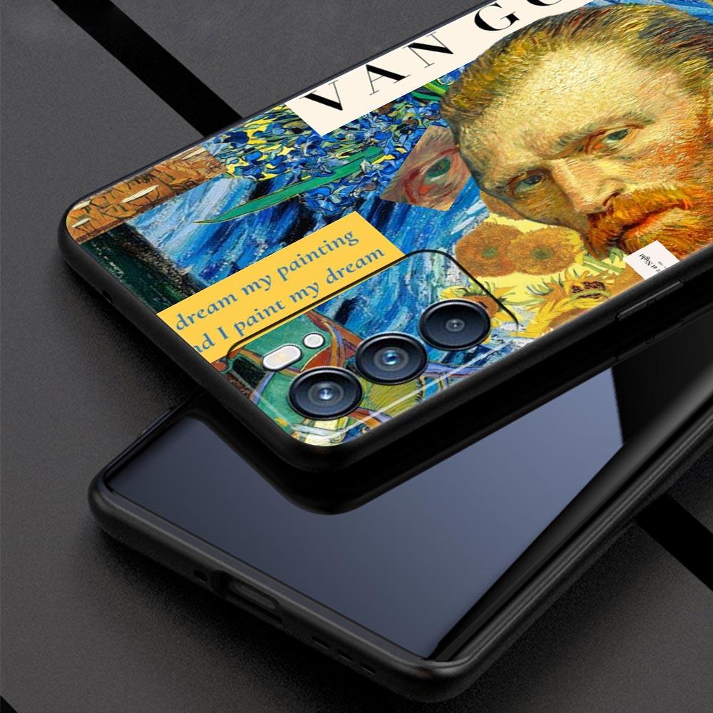 Чехол для Oppo Reno13 Reno12 Reno11 F Reno10 Pro A54 A53 A95 A76 A74 A57 A98 A80 A79 5G A78 4G Обложка Ван Гог Звездная ночь цветок