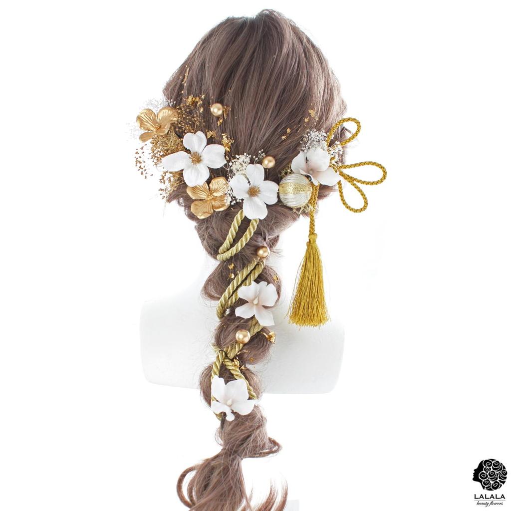 Beauty Gorgeous Hair Ornament Perfect for Entrance Fireworks and 20th Birthday Gatherings 2490h [LALALA Flowers] Coming-of-age Ceremonies,