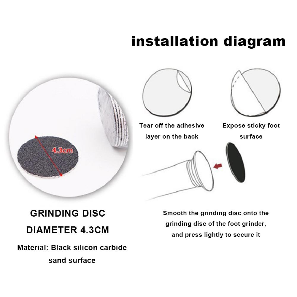 60 шт. сменных наждачных дисков для удаления омертвевшей кожи стоп, совместимых с инструментами для педикюра и отшелушивания мозолей