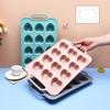 12 Even Heart-shaped Cake Pan Food Grade Silicone Cake Mold Soft Bottom Easy Demoulding Baking Mold