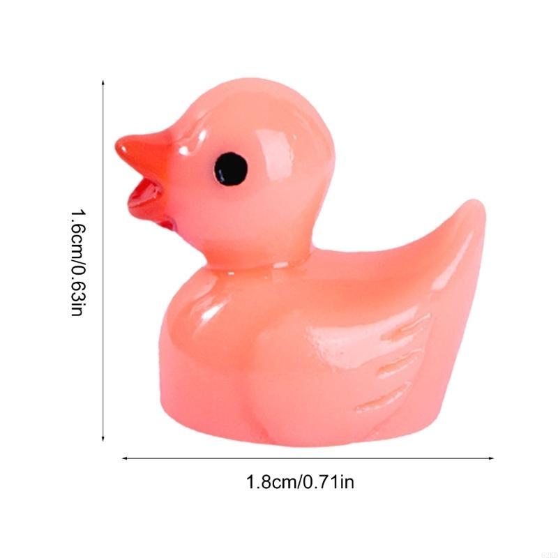 62KD Набор из 100 миниатюрных разноцветных фигурок уток из смолы для сада и ландшафта