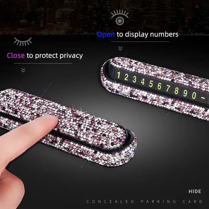 Временная карта парковки автомобиля Bling, номер телефона автомобиля, защита конфиденциальности, мгновенное переключение номера отображения и скрытие