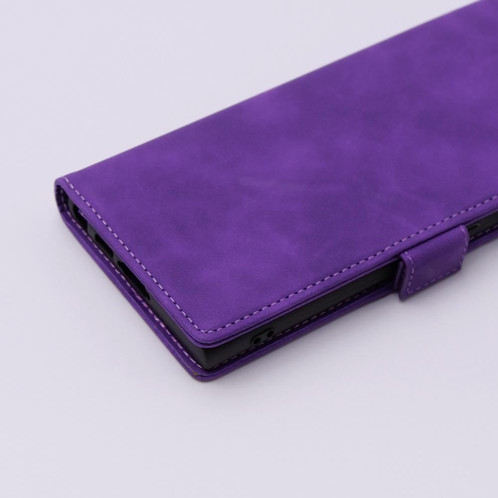 Samsung Galaxy S23 Ultra Case, ERBORD Vintage Wallet Flip Case, Purple