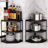 Space Saving Corner Pot Storage Rack 2/3 Tier Cabinet Pot Lid Holder  Bathroom