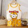 2Pcs/Set Children Sets Kids Clothes Vest Suit Summer Children Clothing Baby Cotton T-Shirts Shorts Tank Top Boys Girls Sleeveless