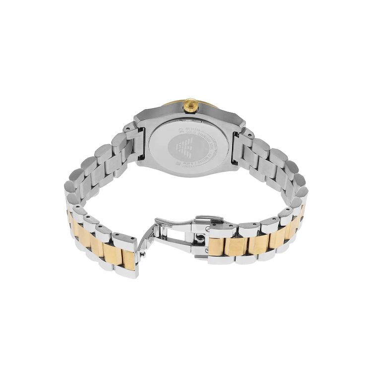 Emporio Armani Quartz Watch Stainless Steel Band 32Mm White Dial 50M Water Resistant Women watches Silver AR11559