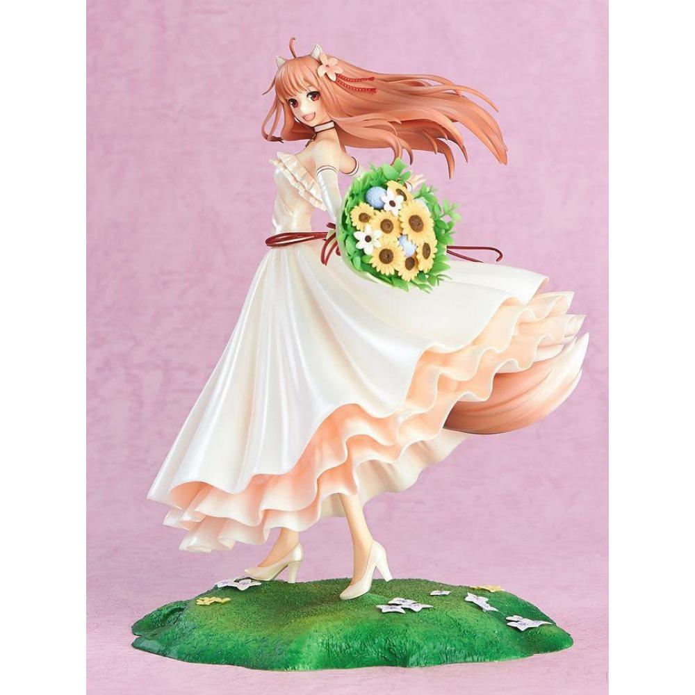 24CM Japanese sexy anime figure Merchant meats spicy wolf Spice 10th anniversary Holo wedding dress ver action figure