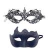 2 Pcs Couple Masquerade Masque Set for Men And Women
