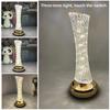 Faux Crystal Cordless Lamp 3 Color Modes Brightness Adjustable Battery Operated LED Light with Touch Control