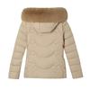 Women’s Short Hooded Windproof Thicken Warm Winter Jacket With Big Fur Collar