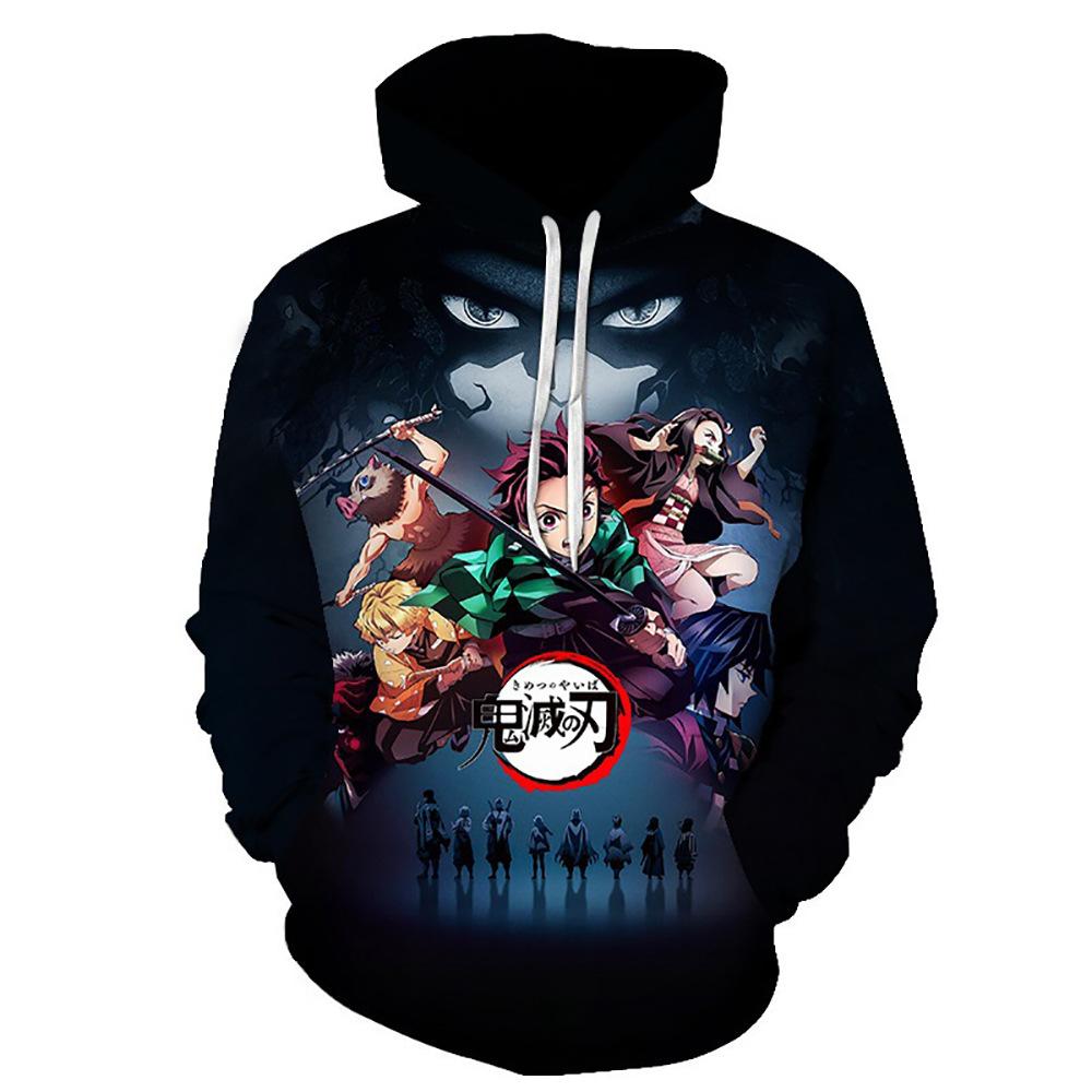 Аниме Demon Slayer Series 3D Printed Man's Spring New Style Hooded Long Sleeve Hoodie Fashion Casual Cotton Pullover Clothing