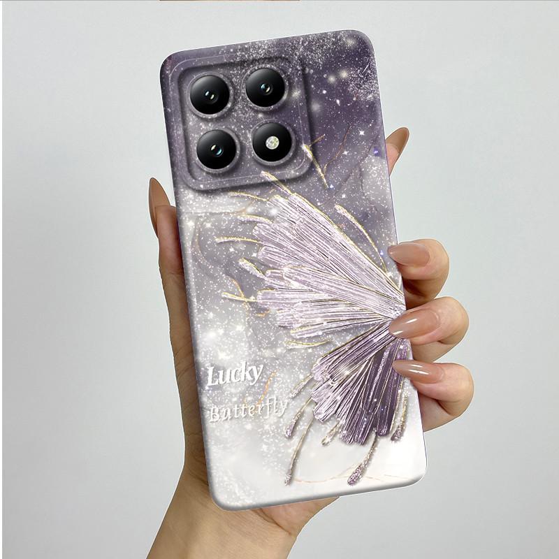 Чехол для телефона Xiaomi 14T Pro 14Tpro, мягкий силикон TPU, милый окрашенный корпус, с рисунком из мультфильма, ударопрочная защитная задняя крышка