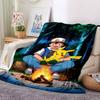 1pc Pokemon, Pikachu Blanket Lightweight Flannel Blanket Throw Blanket For Sofa, Bed, Travel, Camping, Livingroom, Office, Couch