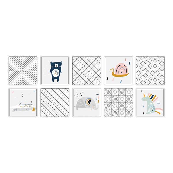 PVC Self-adhesive Sticker Waterproof DIY Tile Sticker Furniture Bathroom Kitchen Wall Stickers Removable Tile Stickers