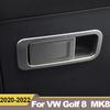 For Volkawagen VW Golf 8 MK8   2022 Stainless Steel Car Storage Box Handle Door Bowl Cover Trims Car Styling Accessories