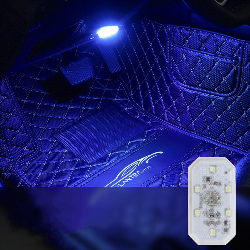 Автомобильная USB-зарядка Мини 5 В Светодиодный сенсорный выключатель Свет Подсветка салона двери автомобиля Беспроводная окружающая лампа Портативные ночные лампы для чтения