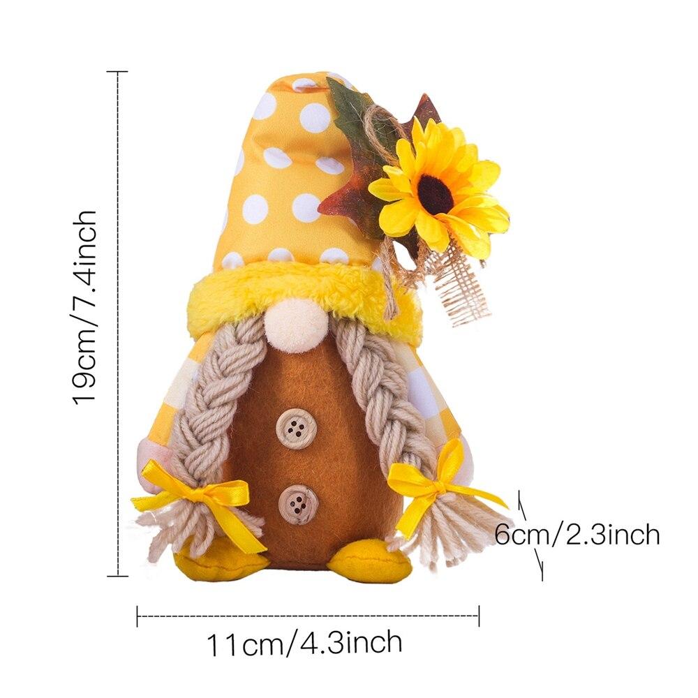 Sunflower Rudolph Doll Plush Thanks Giving Day Decorations Festive Decoration