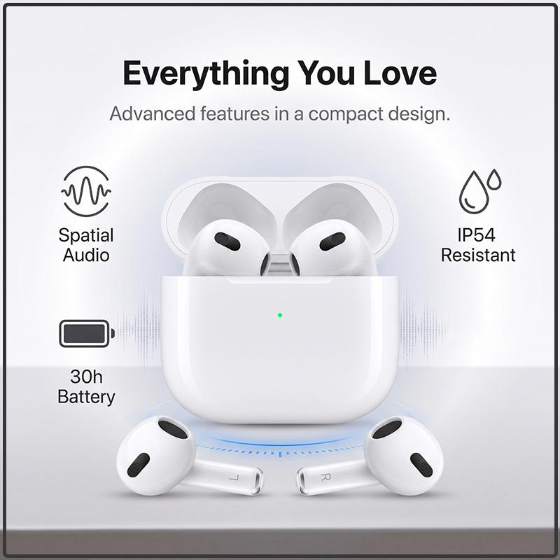 1:1 Air 4 Новые Bluetooth-наушники TWS Утонченный Геометрический Дизайн Стабильный Комфорт При Ношении Беспроводные Наушники