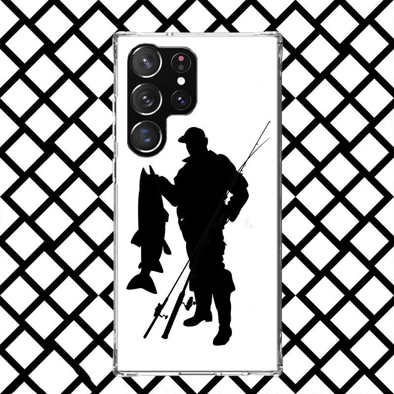 Hunting Fishing Man Phone Case for Samsung Galaxy S26 S25 Edge S24 S23 Ultra S22 Plus S21 FE S20 + Soft Cover Print Fundas Galax