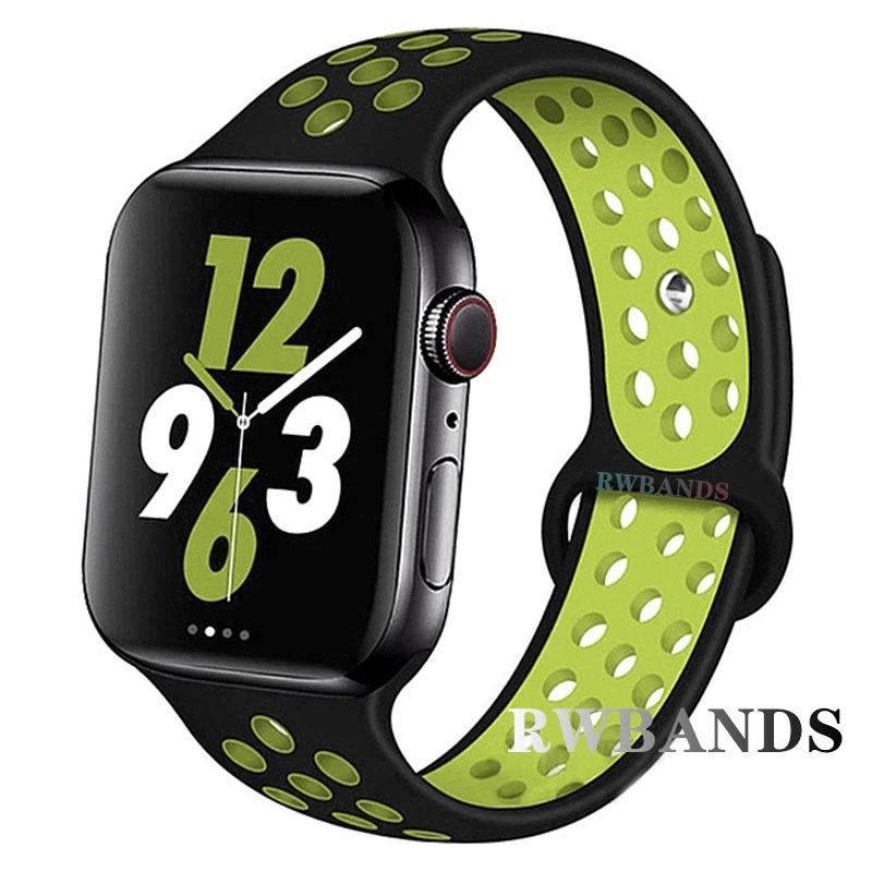 Спортивный ремешок для Apple Watch Band 46 мм 44 мм 40 мм 42-38-41 мм 45 мм Дышащий браслет iWatch Series 10 9 8 7 6 SE 5 3 Ultra 2 49 мм