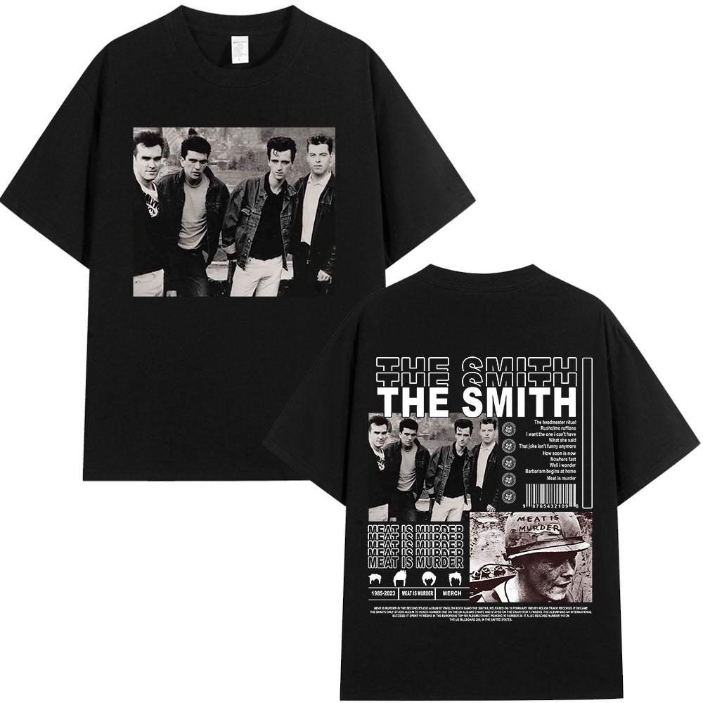 The Smiths Футболка The Queen Is Dead 1980-е Инди Моррисси Оверсайз Футболка Винтажная Панк-рок Группа Футболки Уличная одежда Унисекс