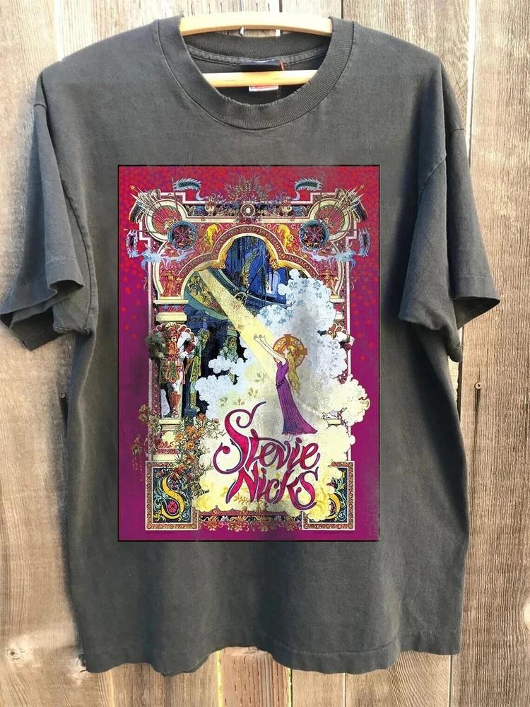 Vintage Style Stevie Nicks Reprint T-Shirt Classic Rock Fan Graphic S-4XL Unisex T-Shirt
