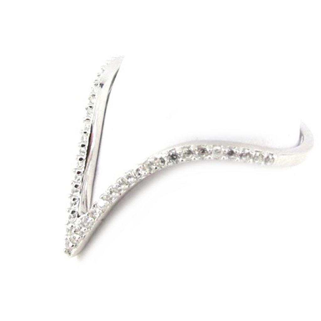 Silver Ring 'Sissi' White (rhodium) - 15 Mm