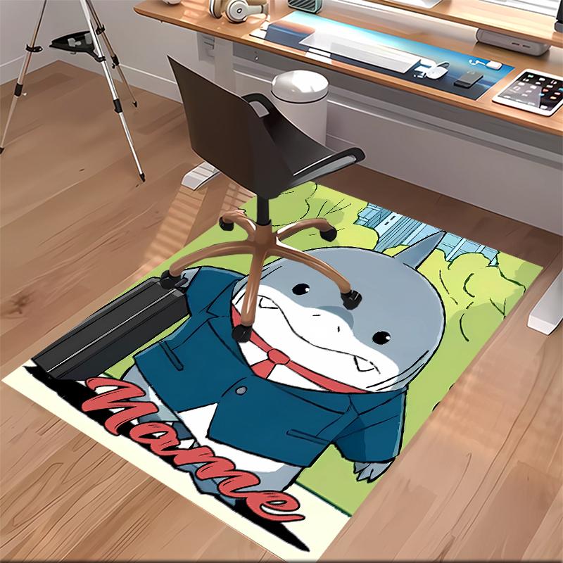Custom personalization Jeff the Land Shark Print Area Rug - Soft, Washable Non-Slip Indoor Mat,Living Room,Home&Office Decorative Rug