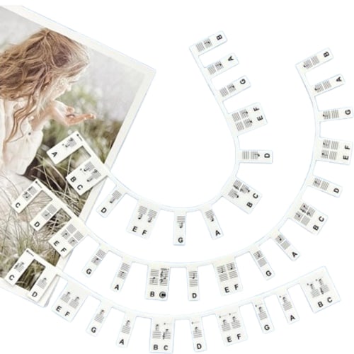 Neutral Zenith Do-Re-Mi Musical Note Stickers, Silicone Piano Stickers for Beginners, Keyboard, Melodica, and Piano Lessons (88 Keys, White)