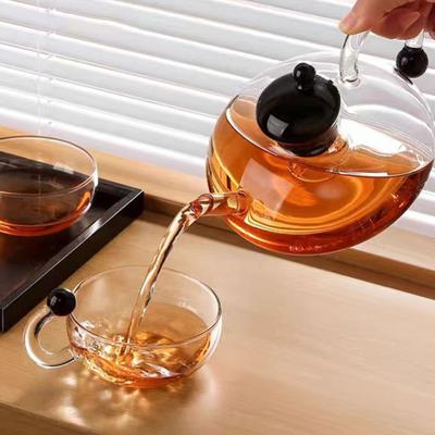 Стеклянный чайник со съемным заварником для чая Фильтрация Термостойкий стеклянный чайник