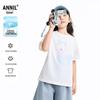 Женский вязаный топ Annil с круглым вырезом и коротким рукавом